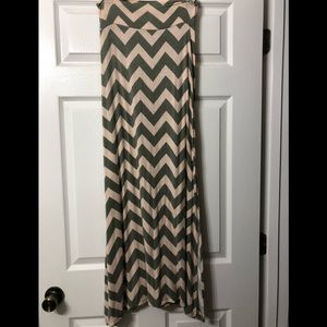Chevron maxi skirt